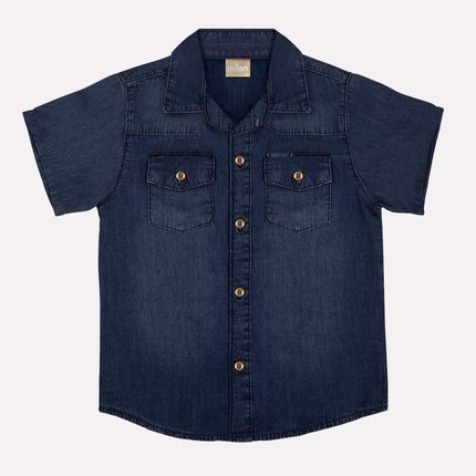 camisa jeans infantil milon