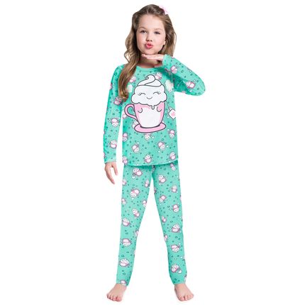 Pijama Infantil Feminino Blusa + Calça Kyly - lojakyly