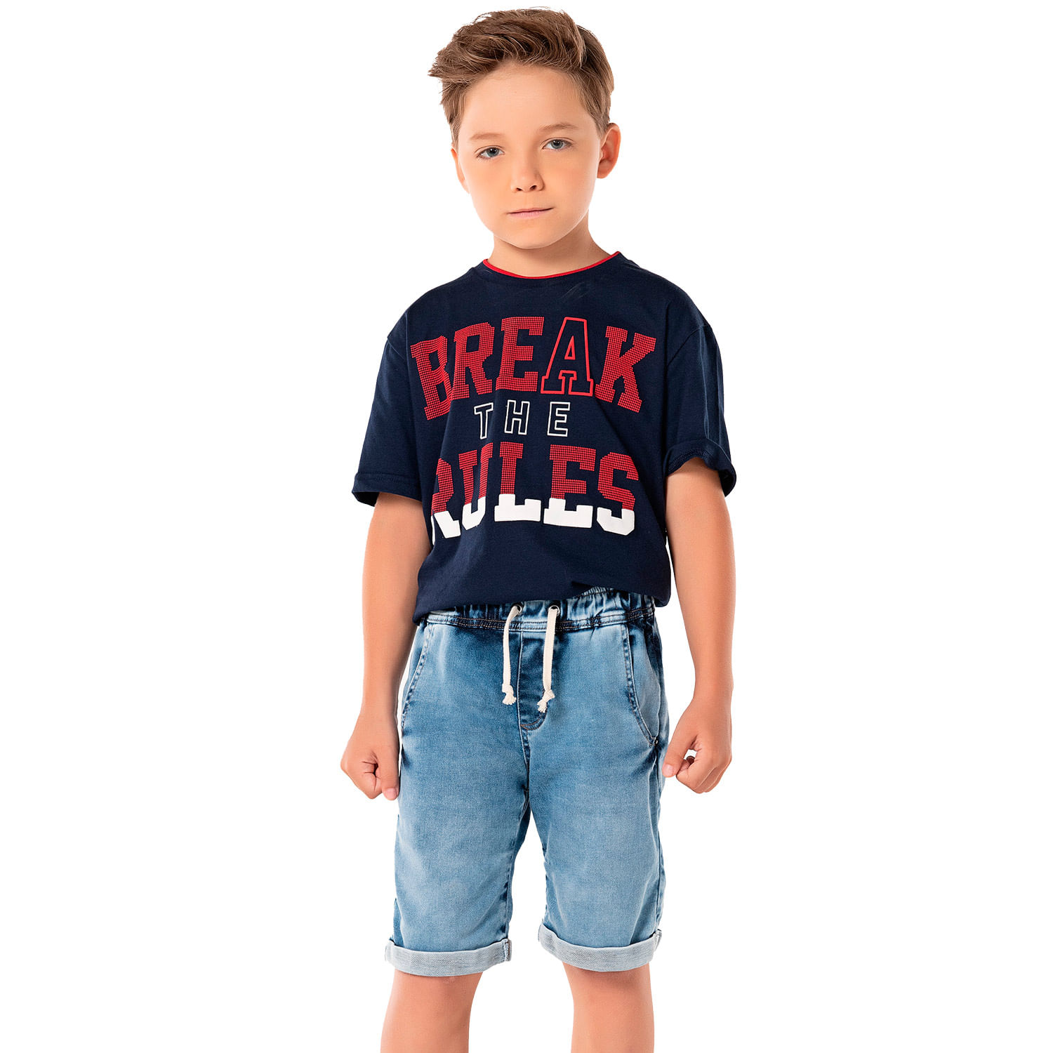 Bermuda Jeans Infantil Masculina Mania Kids