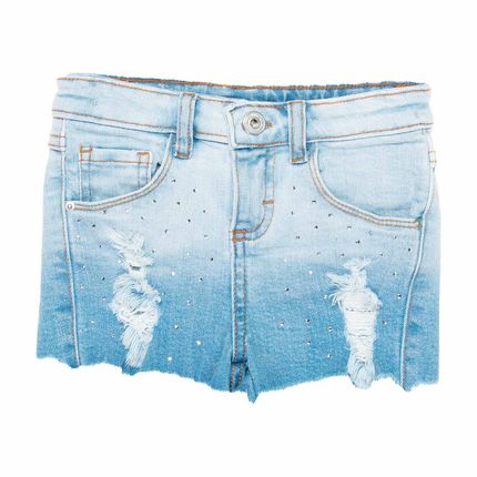 Short Jeans Feminino Mania Kids - 5069 - modamix