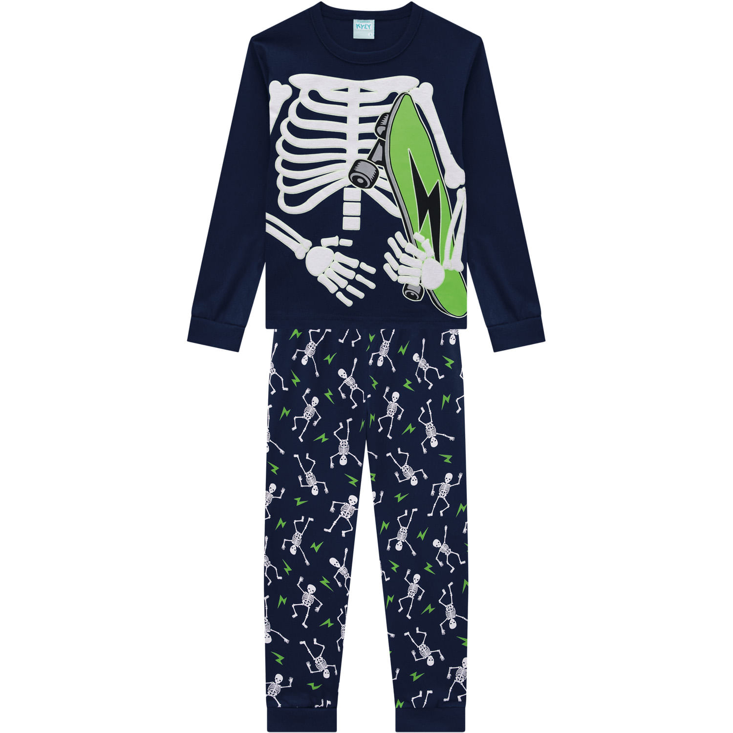 Pijama Infantil Masculino Camiseta + Calça Kyly Azul - Renner