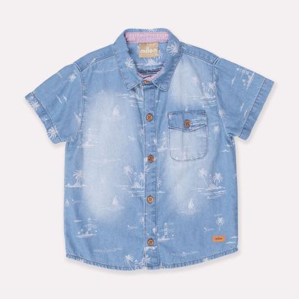 Camisa jeans infantil hot sale milon