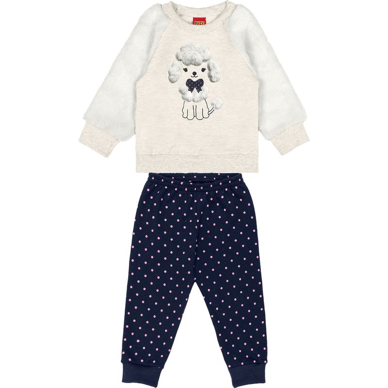 Conjunto Moletom Infantil Feminino Laços Kyly 207.929 - Se-An