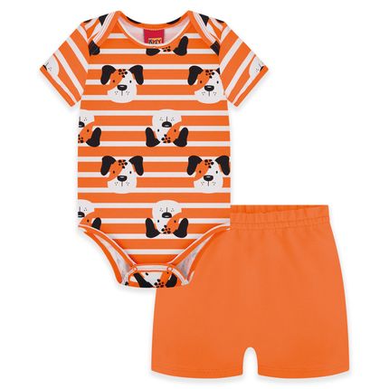 Conjunto Bebê Masculino Body + Bermuda Kyly - lojakyly