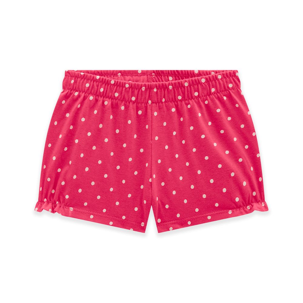 Short Infantil Feminino Kyly em Cotton Rosa