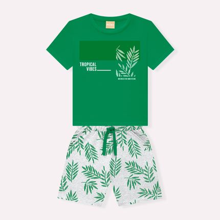 La Playa Vestido Print Tropical Folhagem Verde - Até 30 dias para trocar
