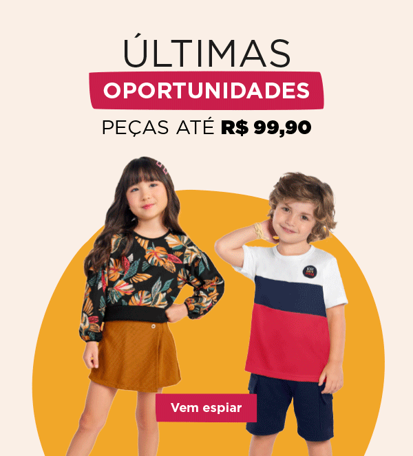BANNER N1.a - MOBILE -  Últimas Oportunidades: Peças até R$99,90