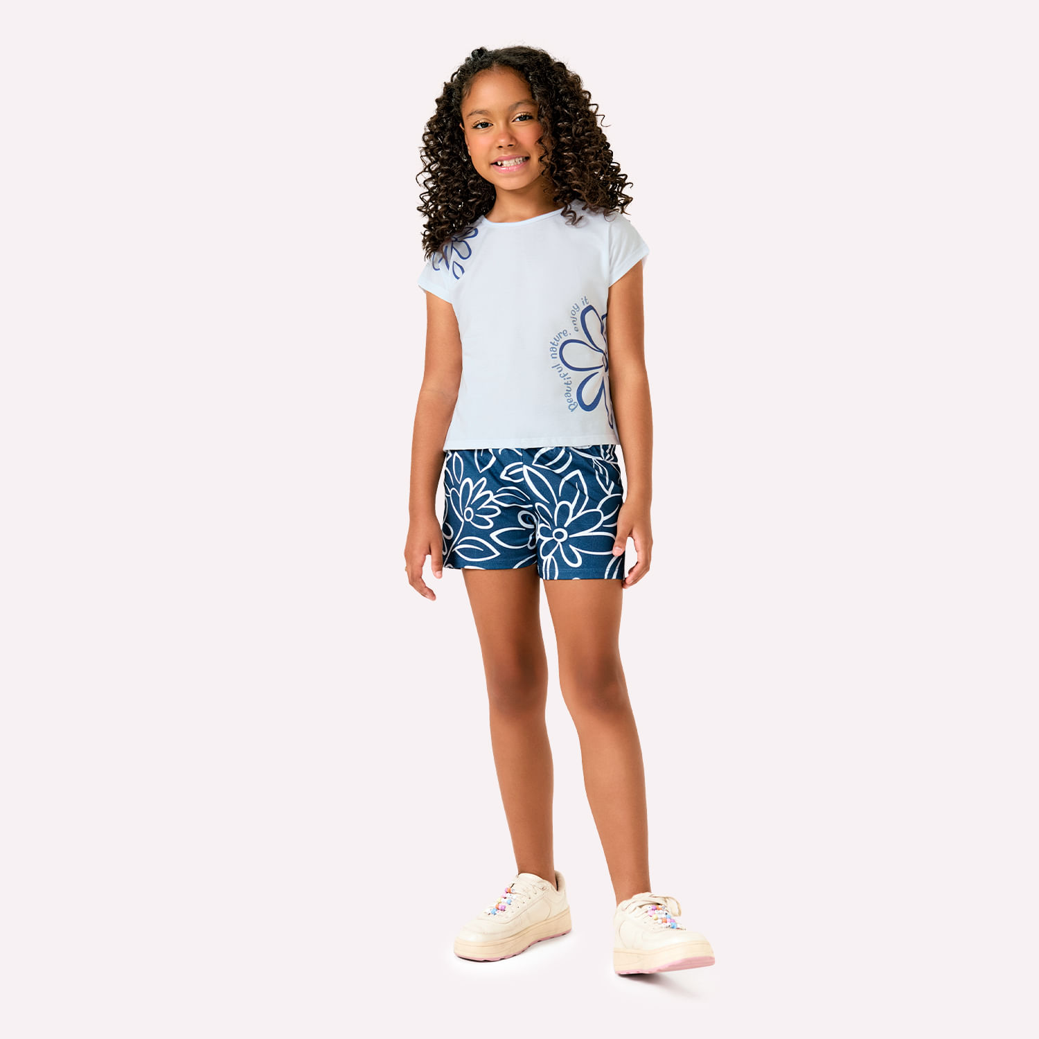 Conjunto Infantil Menina Flores Kyly
