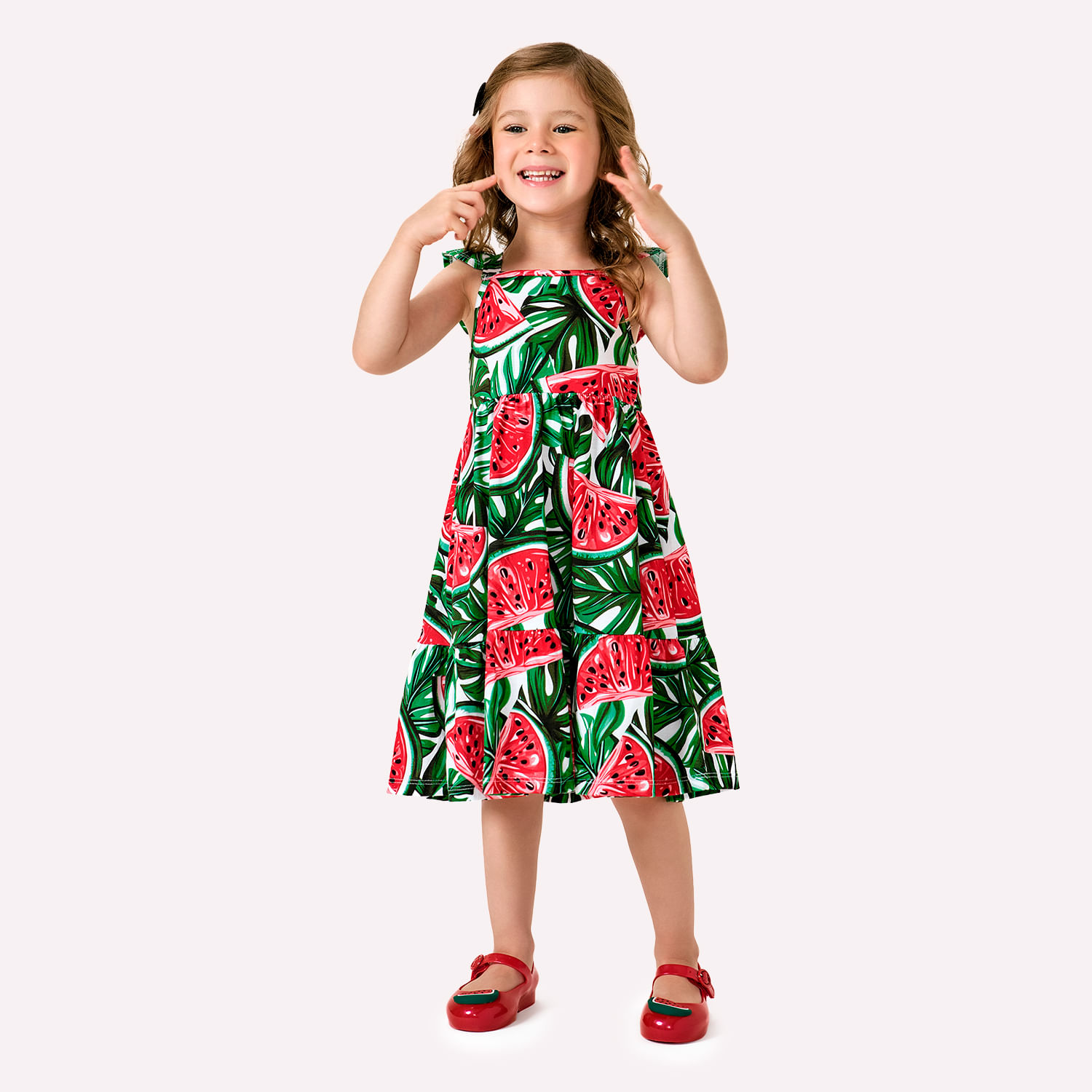 Vestido Infantil Menina Melancia Kyly