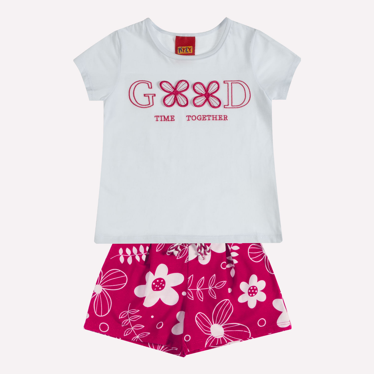Conjunto Infantil Menina Bordado Kyly