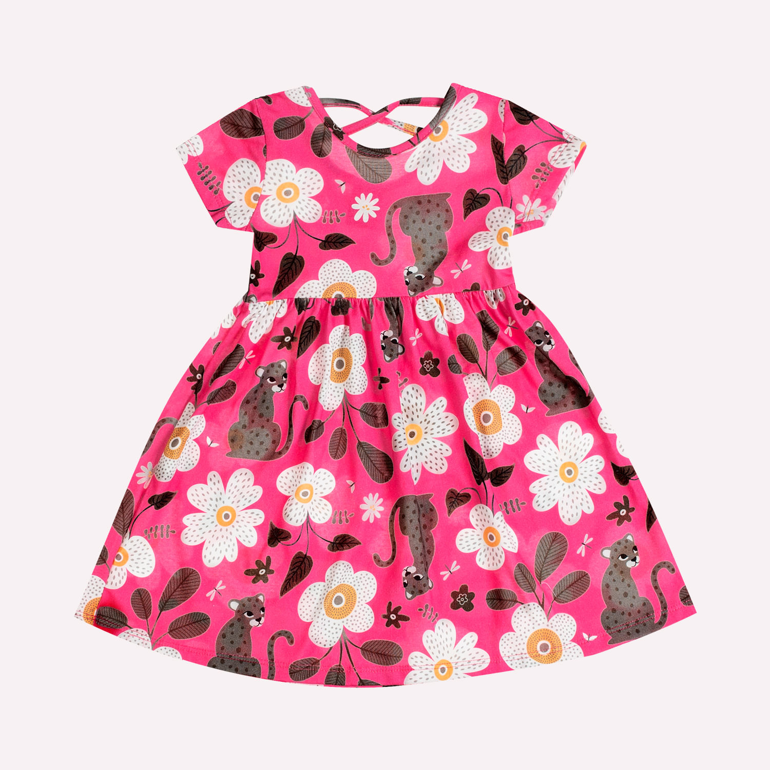 Vestido Infatil Menina Flores Kyly