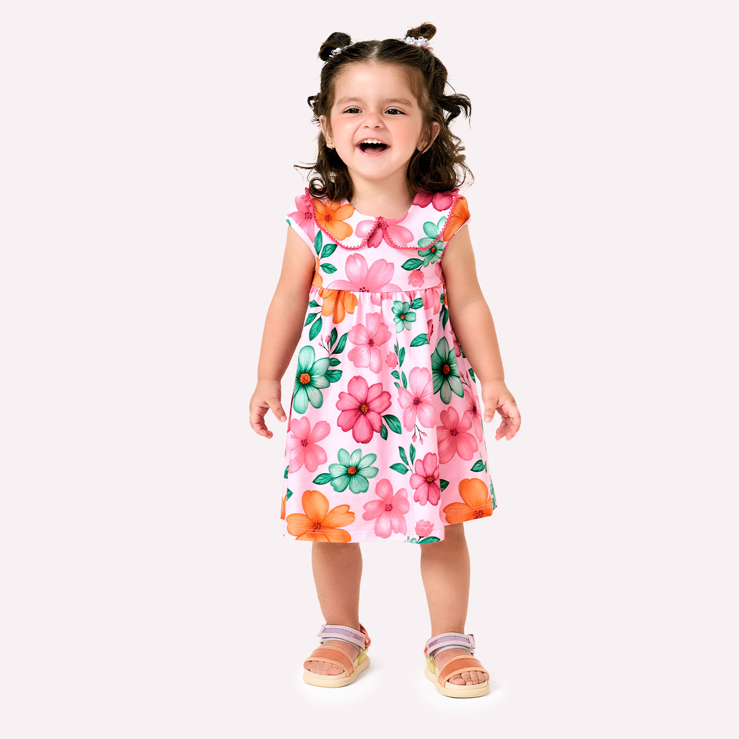 Vestido Infantil Menina Flores Kyly