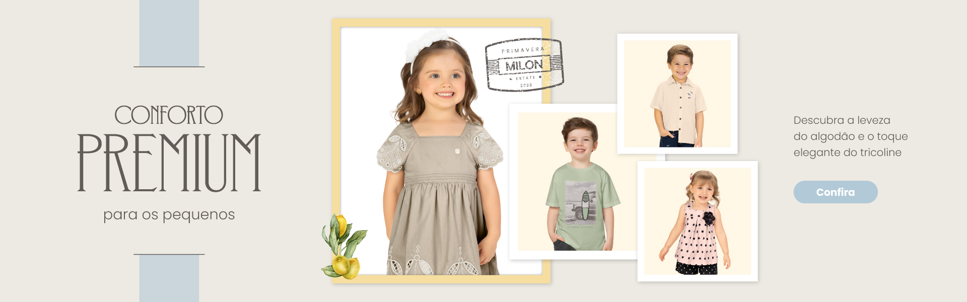 BANNER N1.b- DESKTOP - Conforto premium para os pequenos em algodão e tricoline