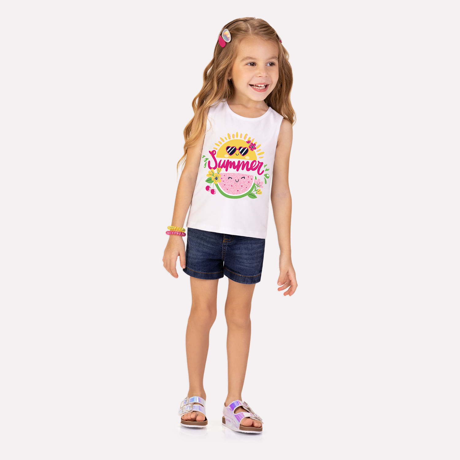 Regata Infantil Menina em Cotton Kyly