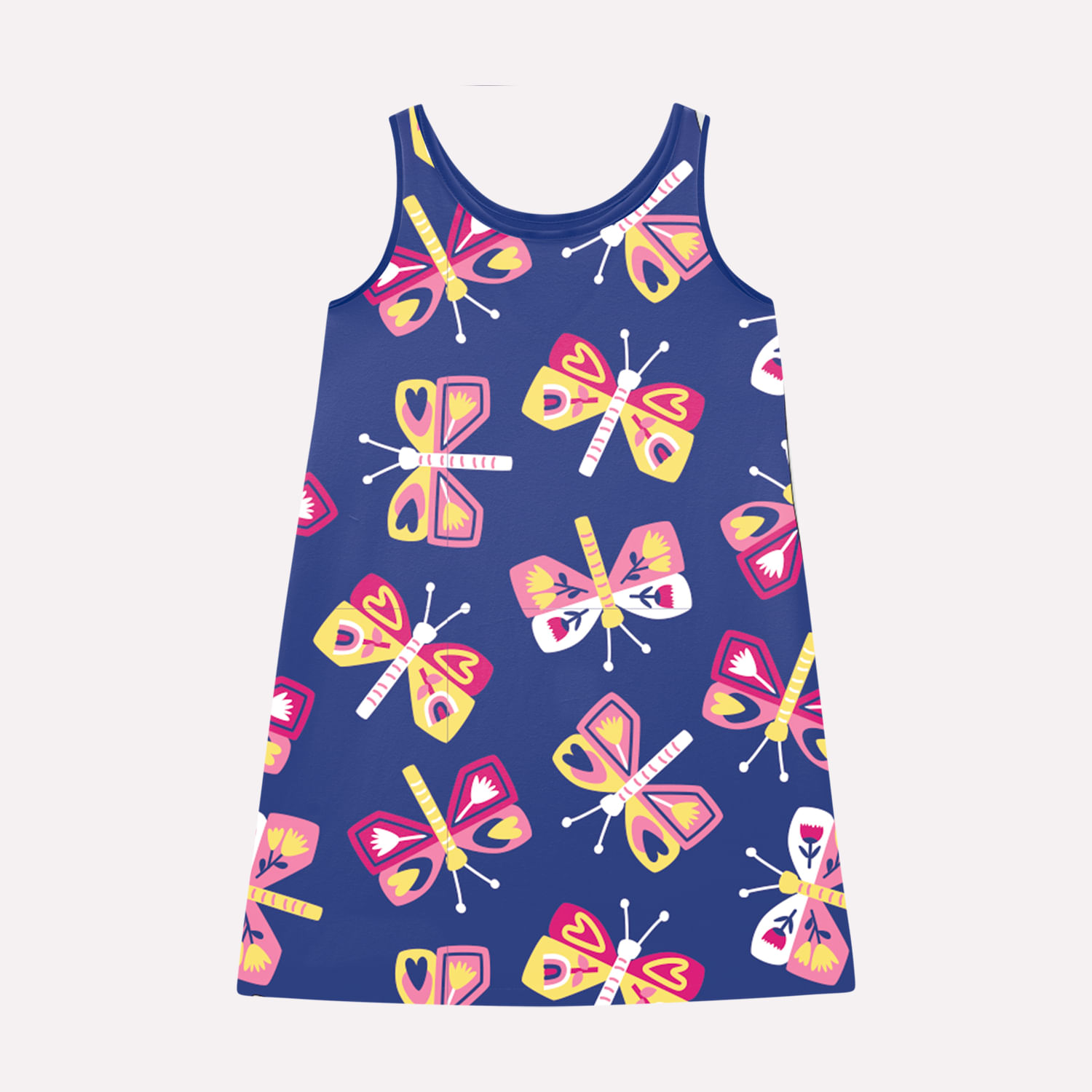 Vestido Infantil Menina Borboletas Kyly