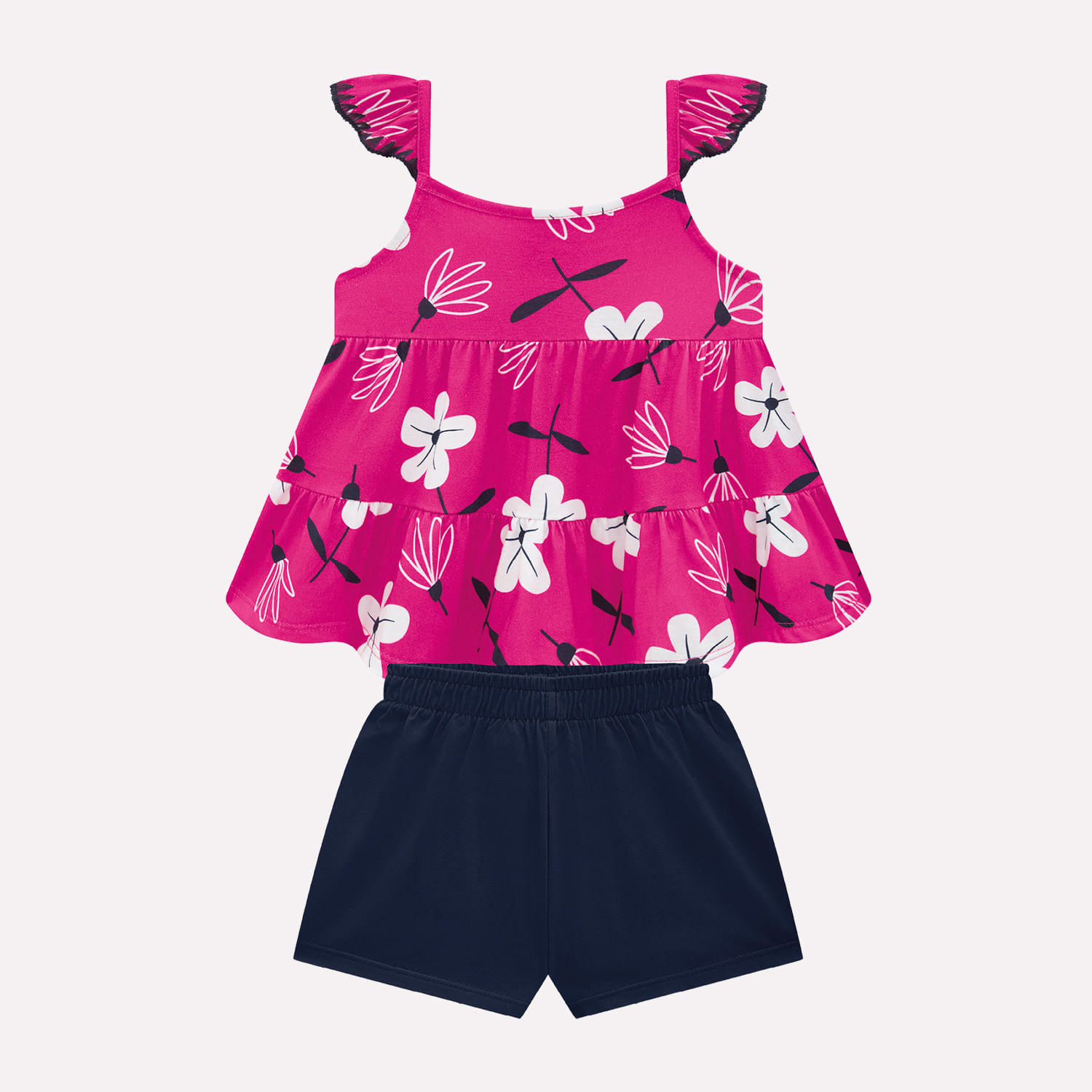 Conjunto Infantil Menina Flores Kyly