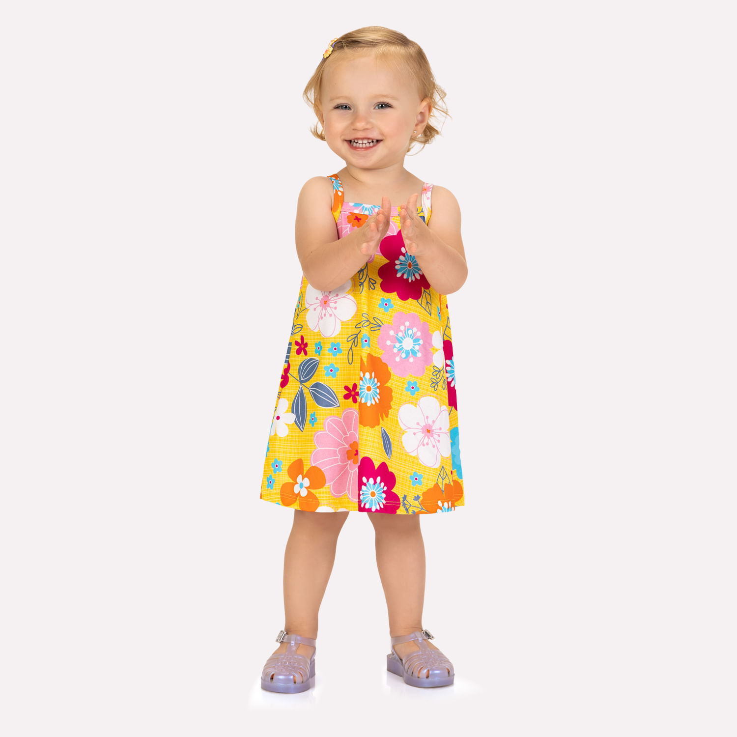 Vestido Infantil Menina Flores Kyly