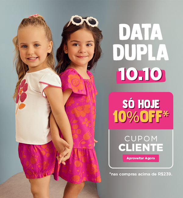 BANNER N1.a- Data dupla: Cupom de 10%off compras acima de R$239