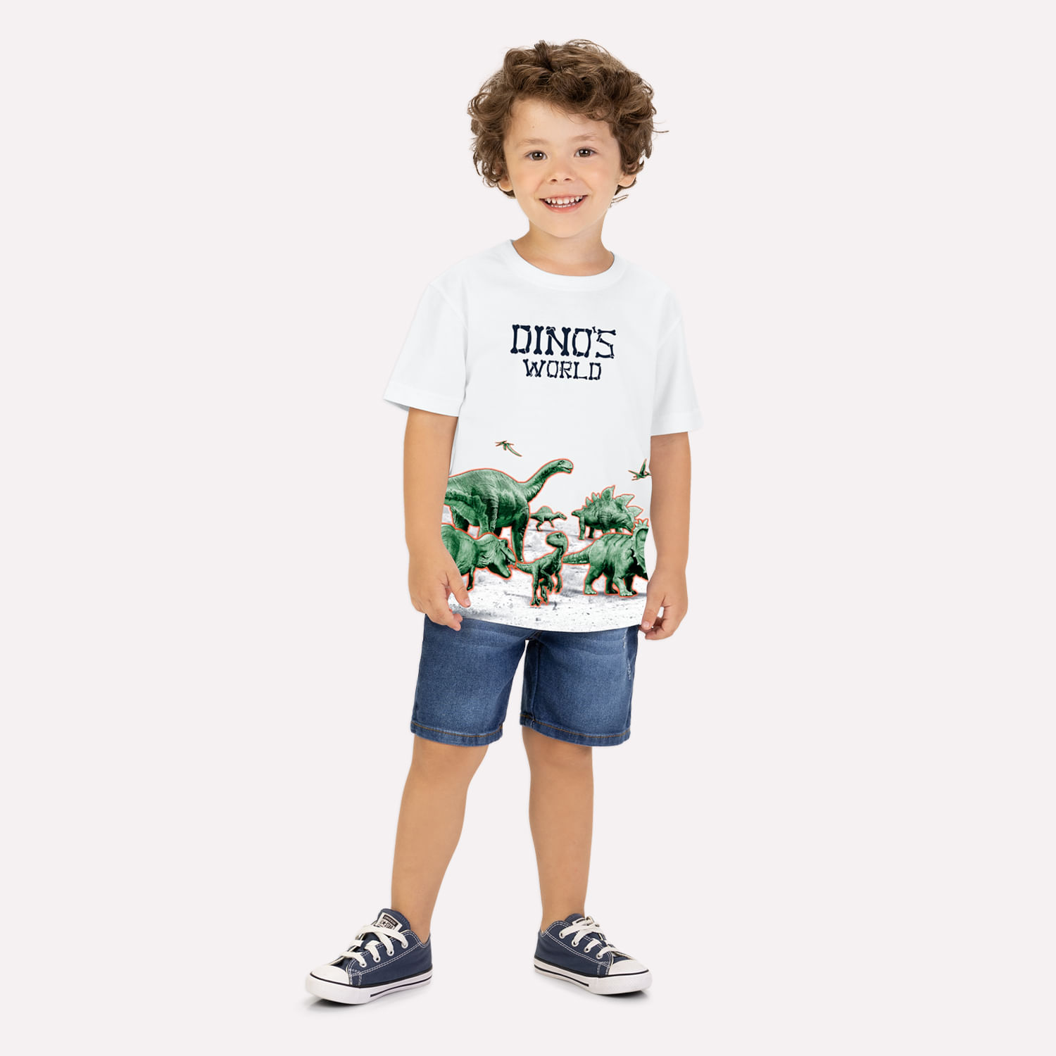 Camiseta Infantil Menino Dinossauro Kyly