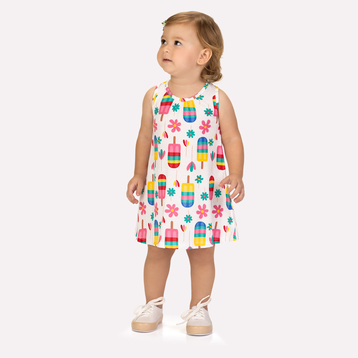 Vestido Infantil Menina Picolés Kyly