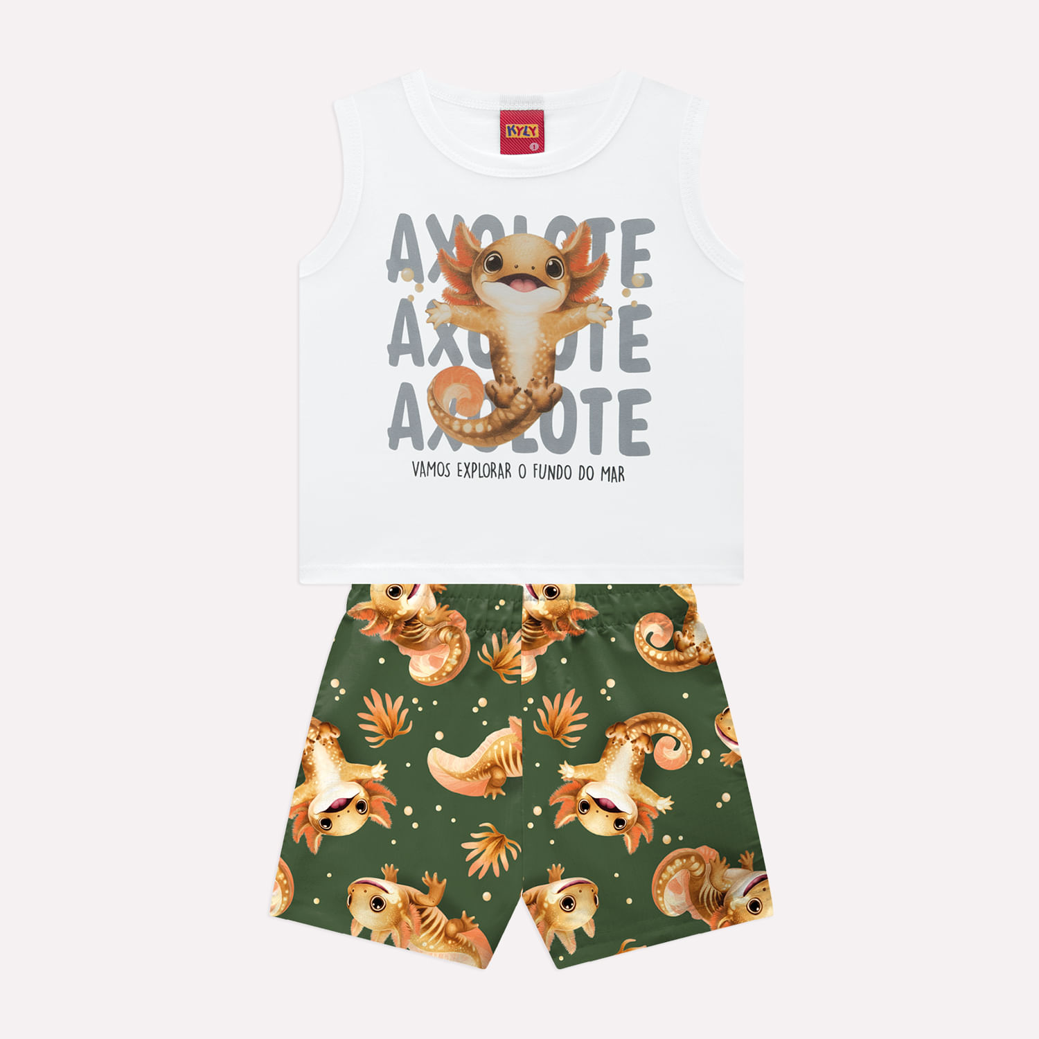 Conjunto Infantil Menino Axolote Kyly