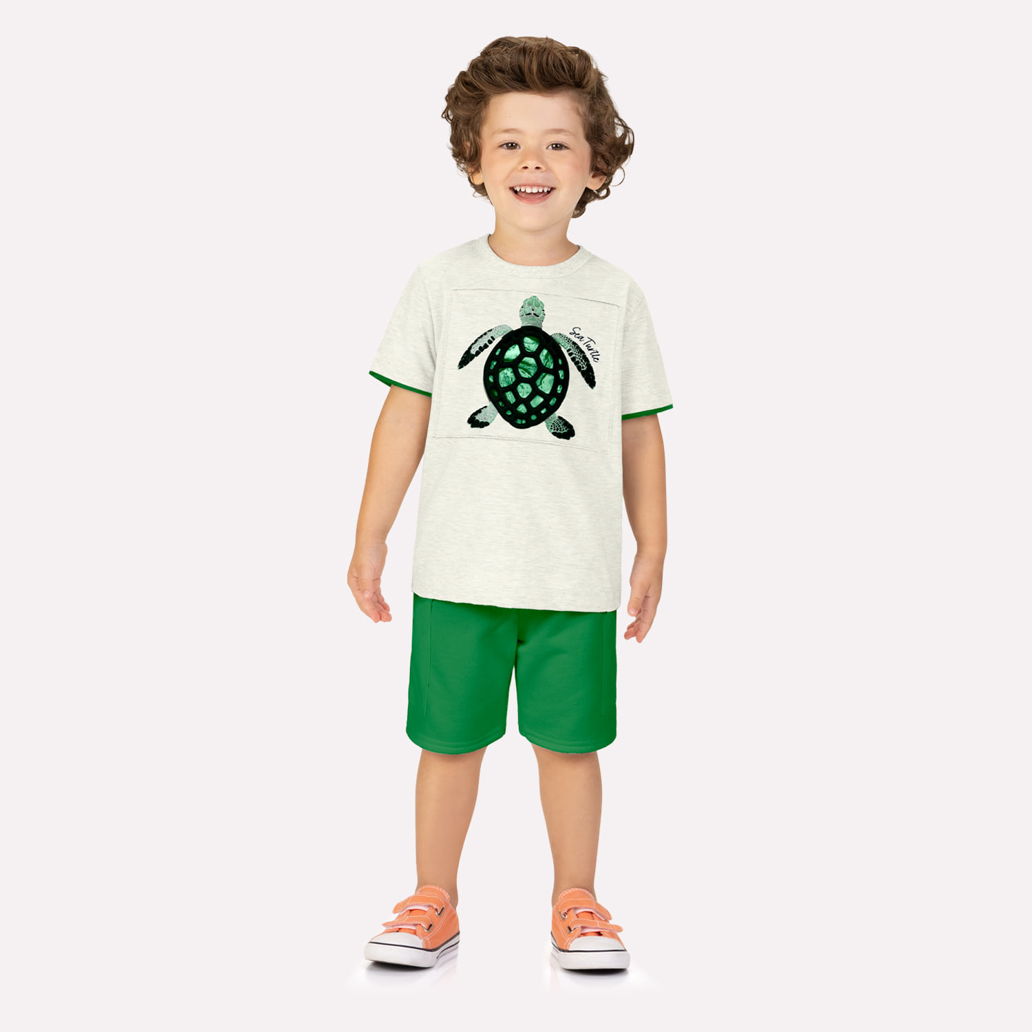 Conjunto Infantil Menino Tartaruga Interativa Kyly
