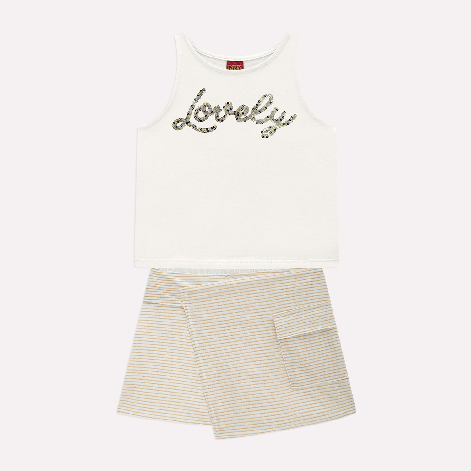 Conjunto Infantil Menina Bordado Kyly