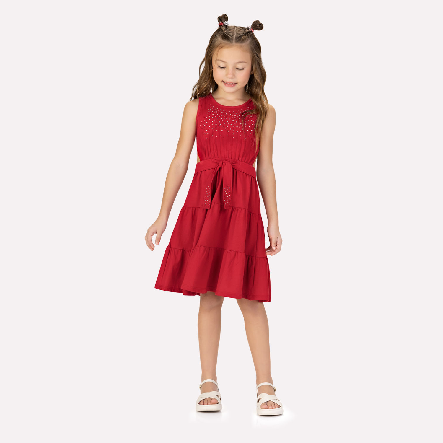 Vestido Infantil Menina com Strass Kyly