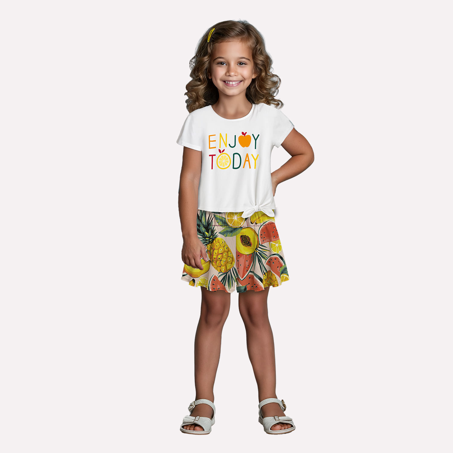 Conjunto Infantil Menina Frutas Kyly