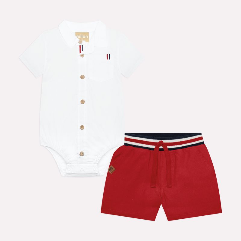 Conjunto Bebê Menino em Algodão Milon - lojauniversok