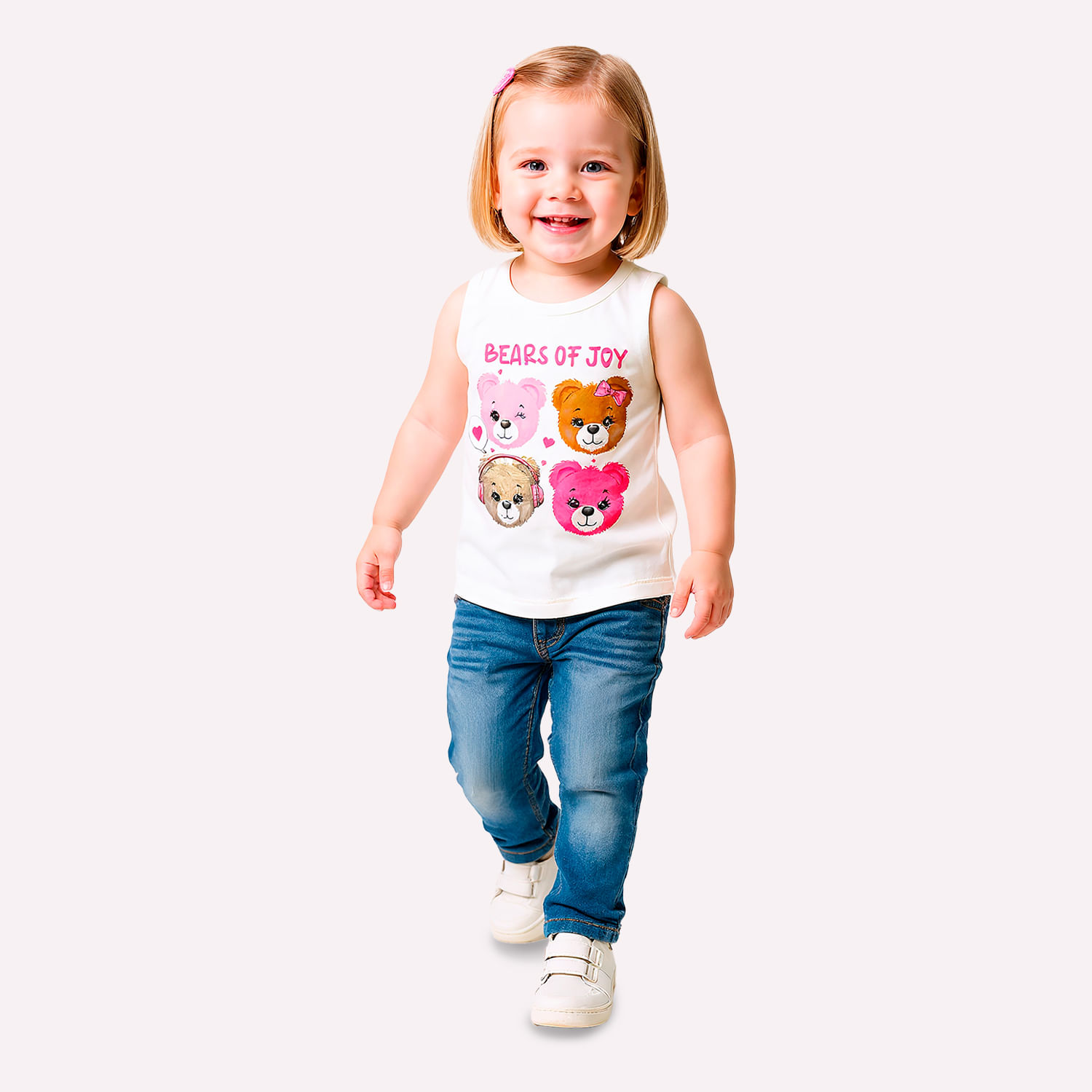 Regata Infantil Menina Ursinhos Kyly
