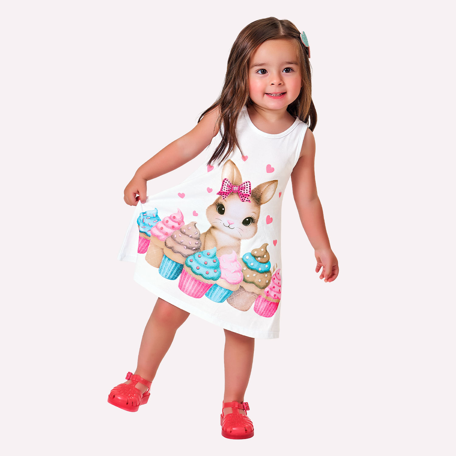 Vestido Infantil Menina Coelhinho Kyly