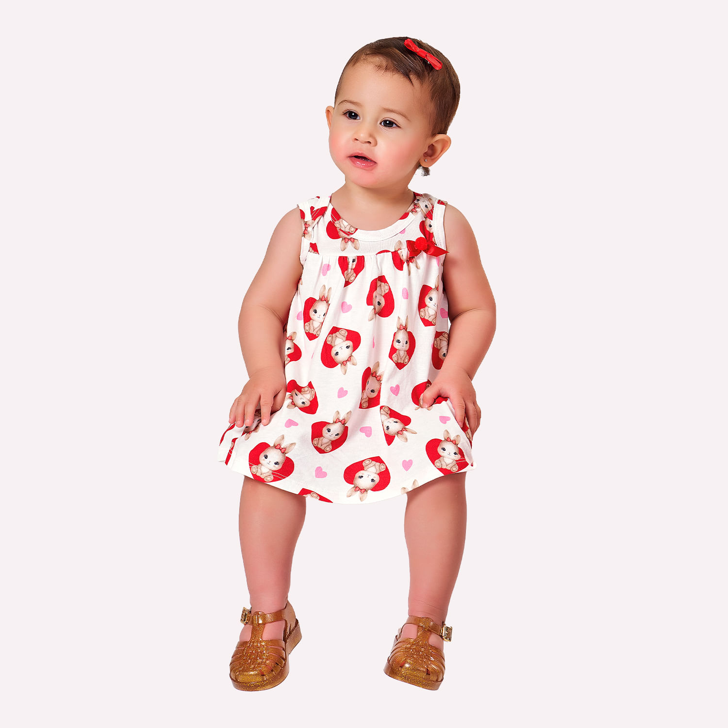 Vestido Bebê Menina Coelhos Kyly