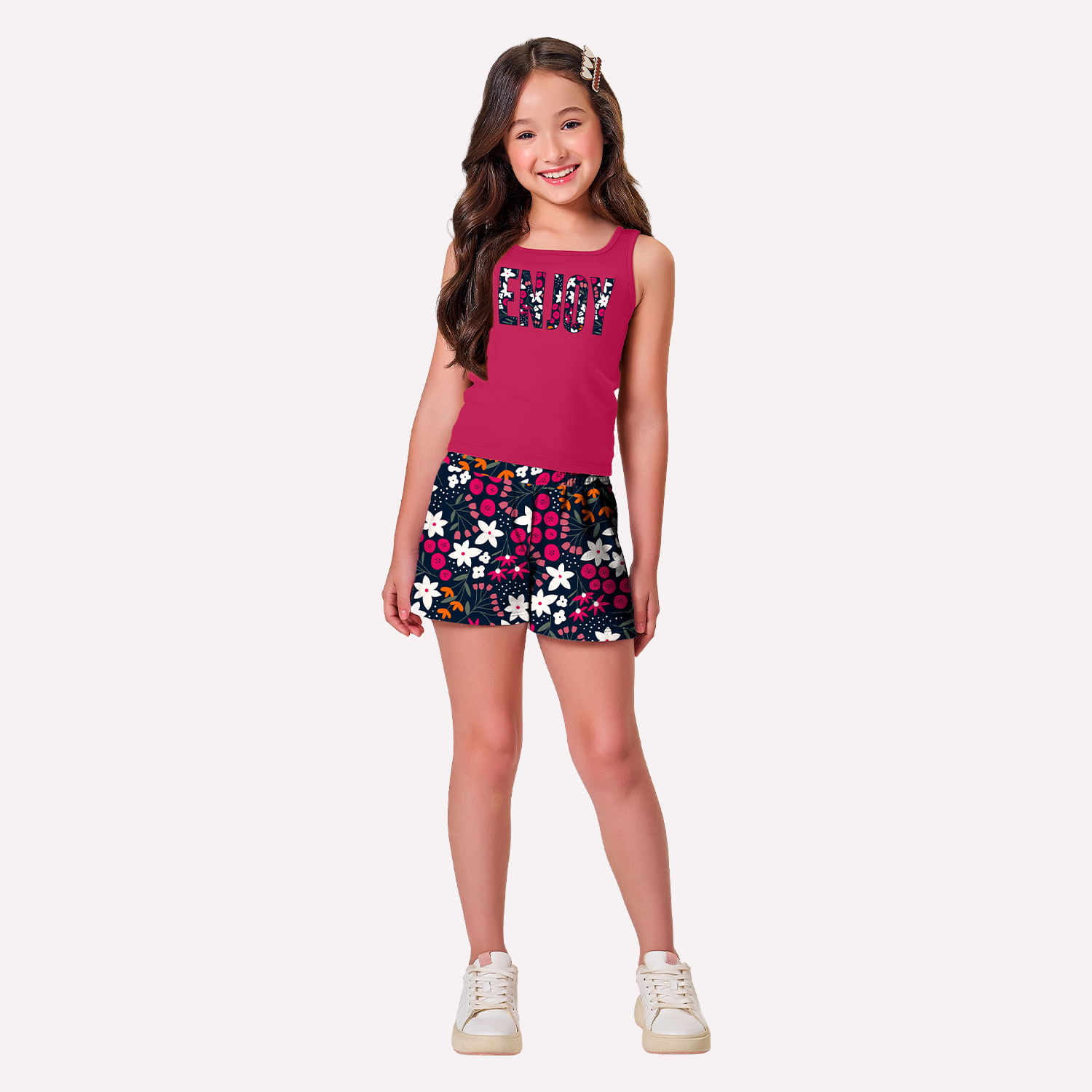 Conjunto Infantil Menina Flores Kyly