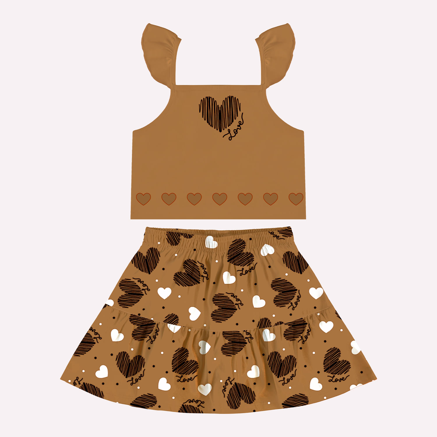 Conjunto Infantil Menina com Corte a Laser Kyly