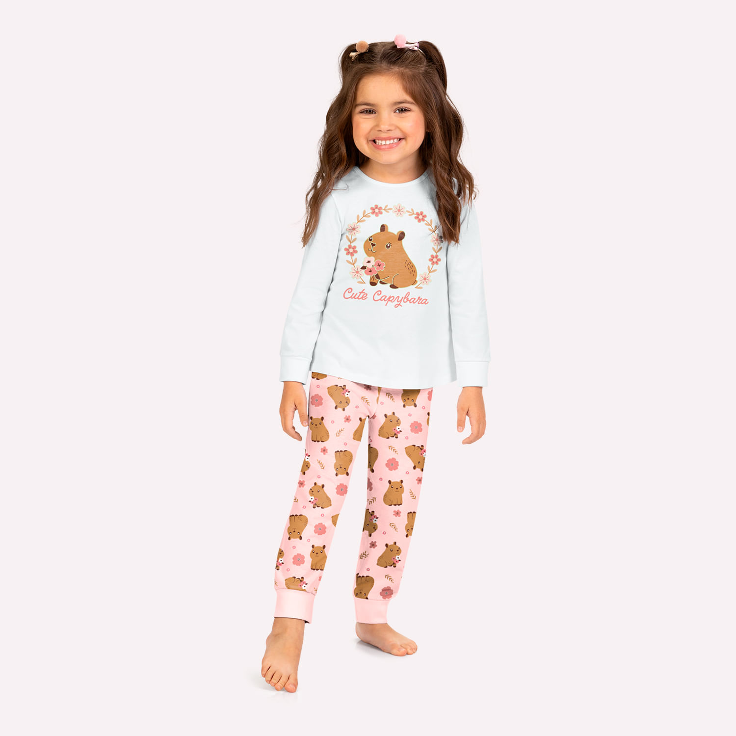 Pijama Infantil Menina Capivara Kyly
