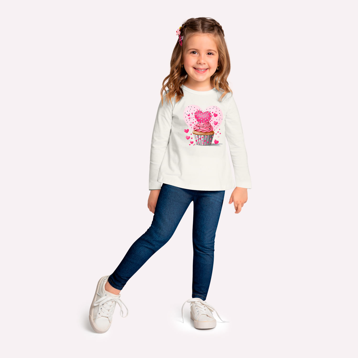 Blusa Infantil Menina Cupcake Kyly