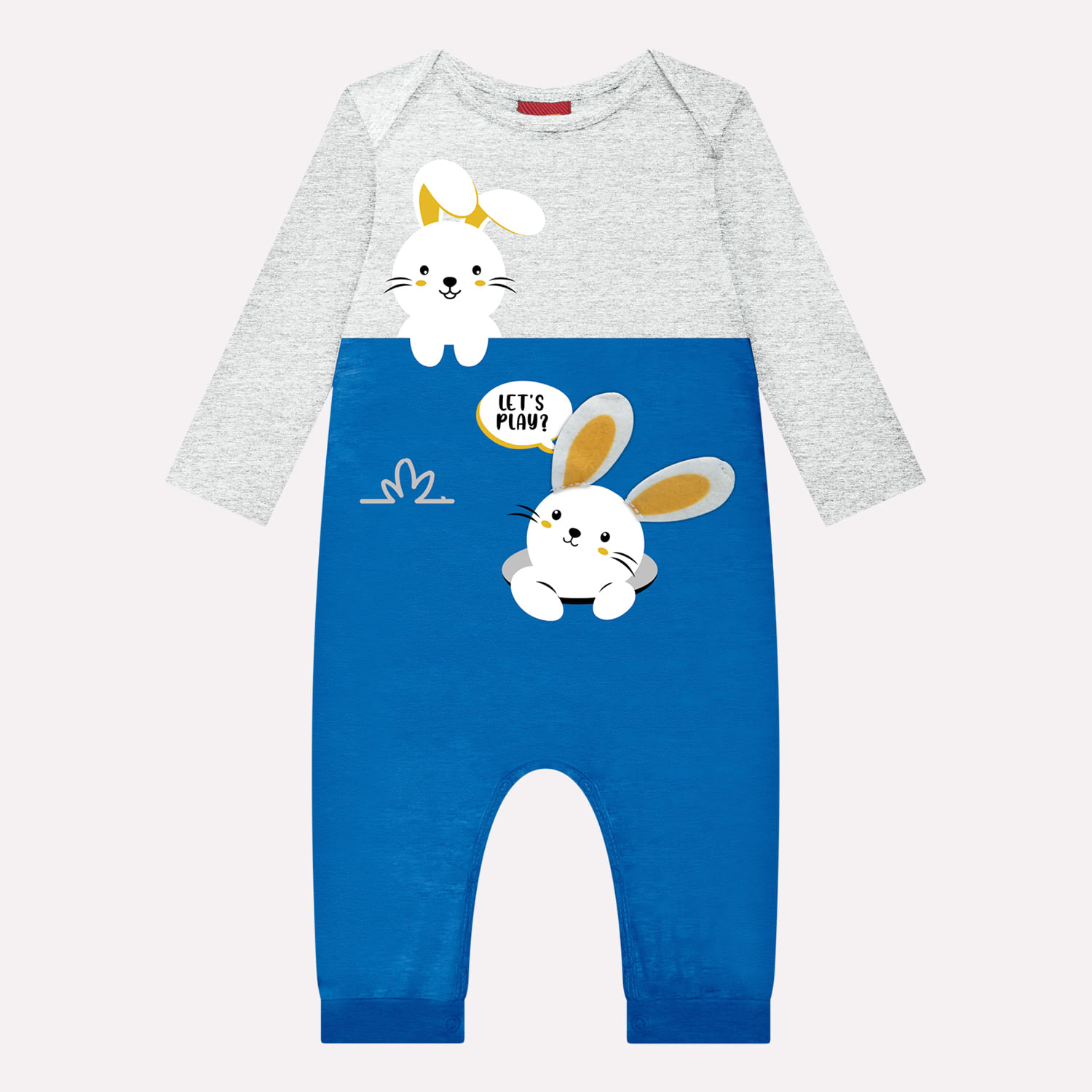 Macacão Bebê Menino Coelhinhos Kyly