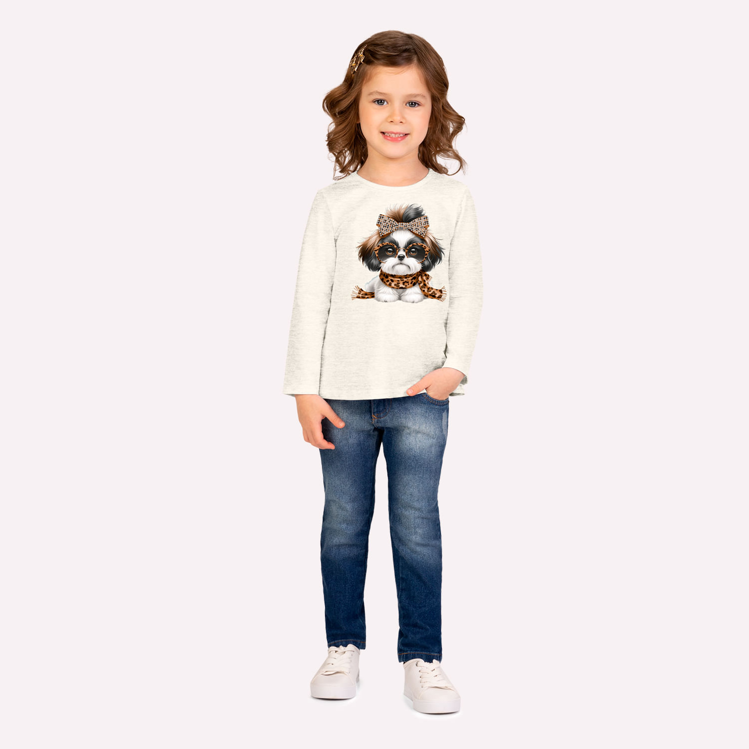 Blusa Infantil Menina Cachorrinho Kyly