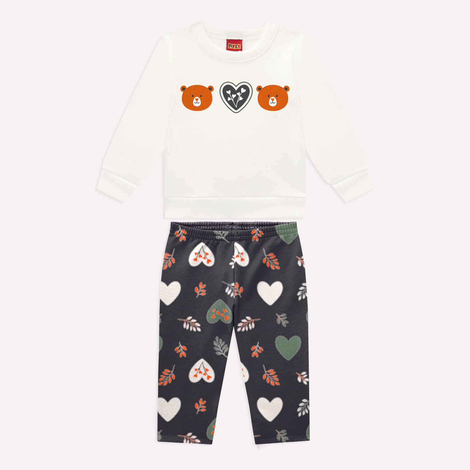 Conjunto Infantil Menina Bordado Kyly