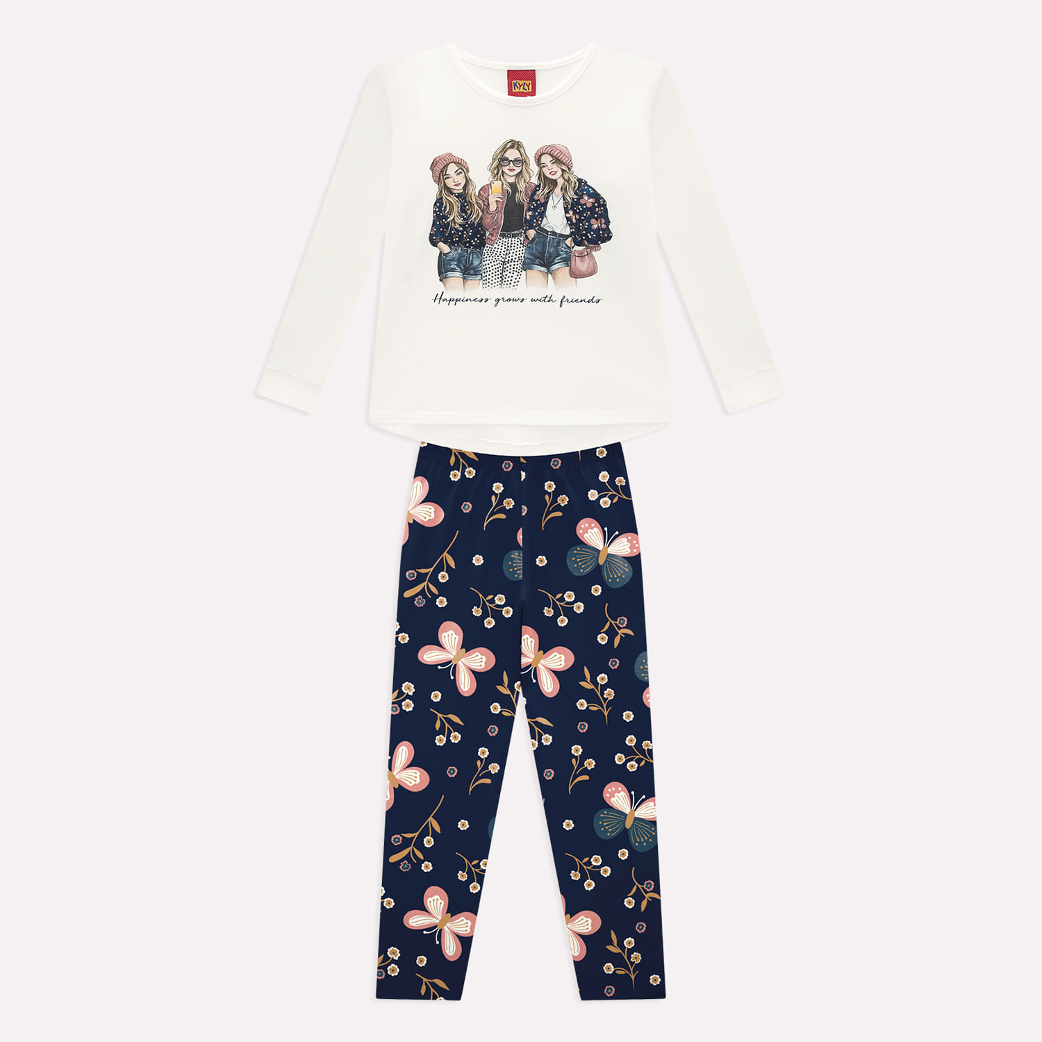 Conjunto Infantil Menina Borboletas Kyly