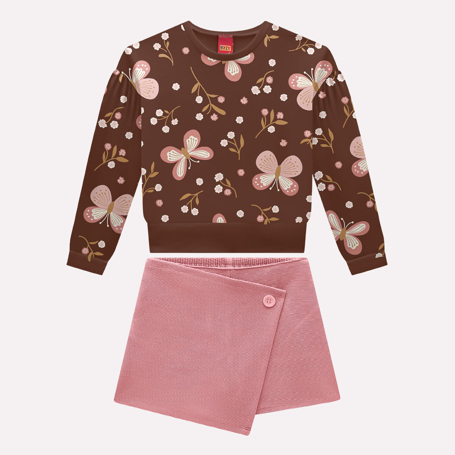 Conjunto Infantil Menina Borboletas Kyly