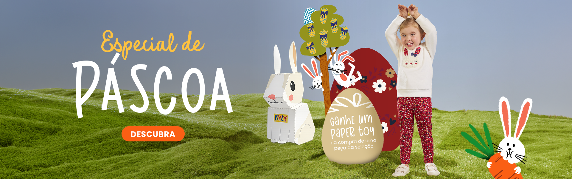 BANNER N1.b- Desktop - Páscoa: Ganhe um Paper Toy na compra de uma peça da seleção