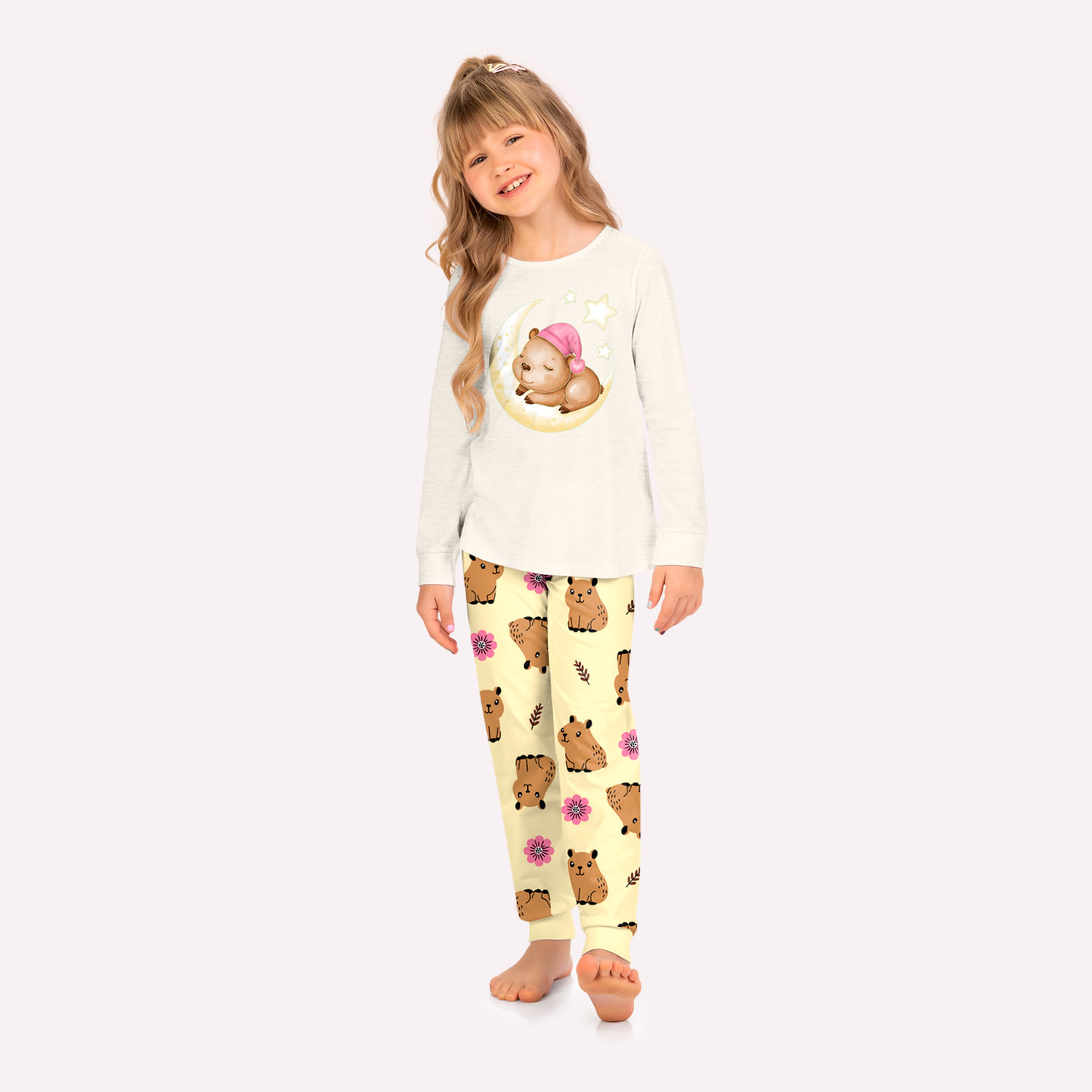 Pijama Infantil Menina Capivara Kyly