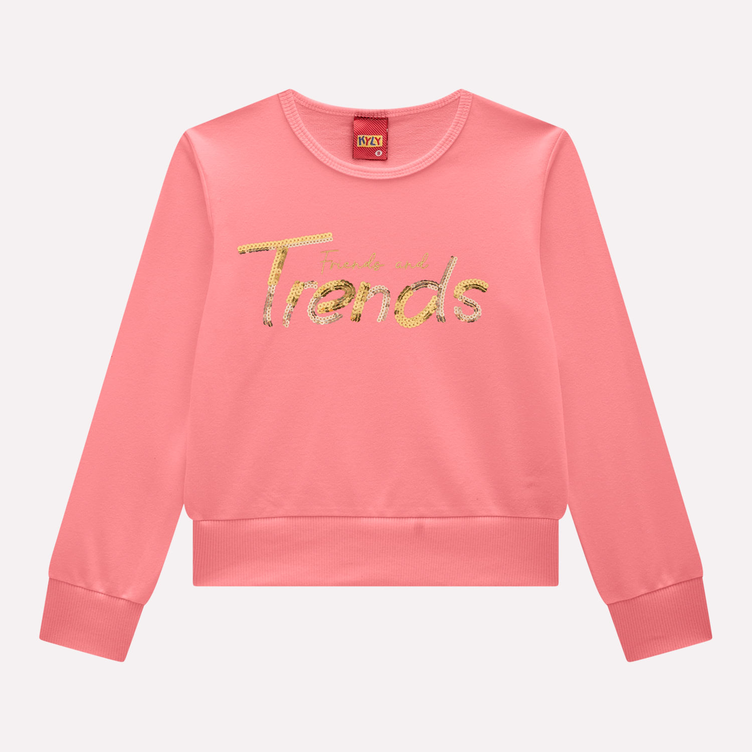 Blusa Cropped Infantil Menina Lettering Kyly