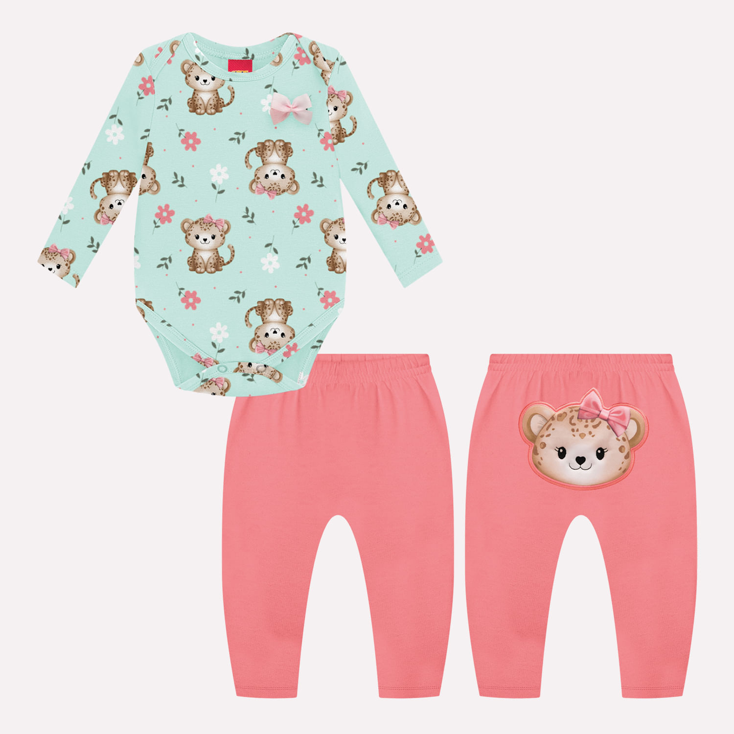 Conjunto Bebê Menina Bordado Kyly
