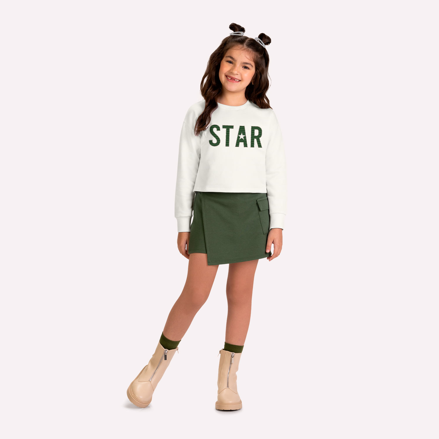 Conjunto Infantil Menina Bordado Kyly