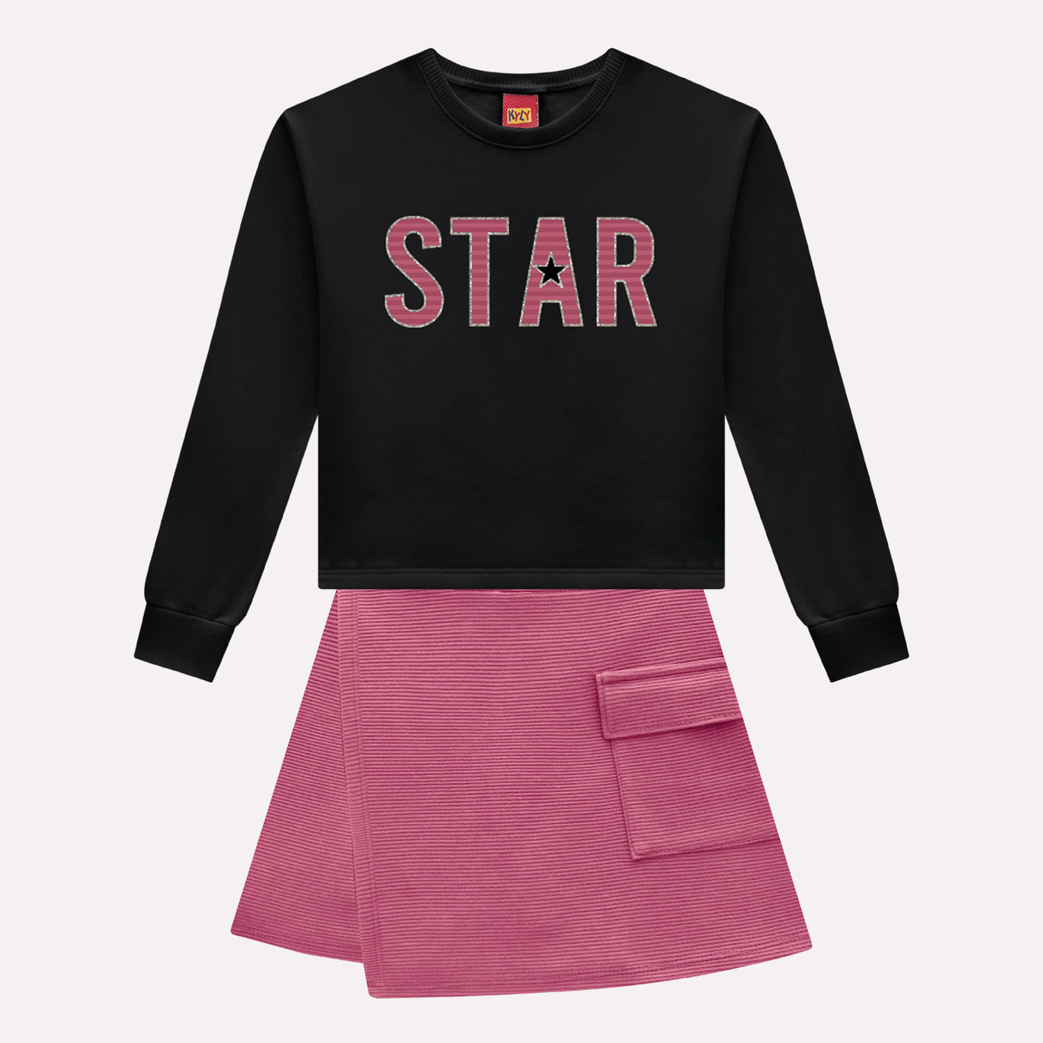 Conjunto Infantil Menina Bordado Kyly