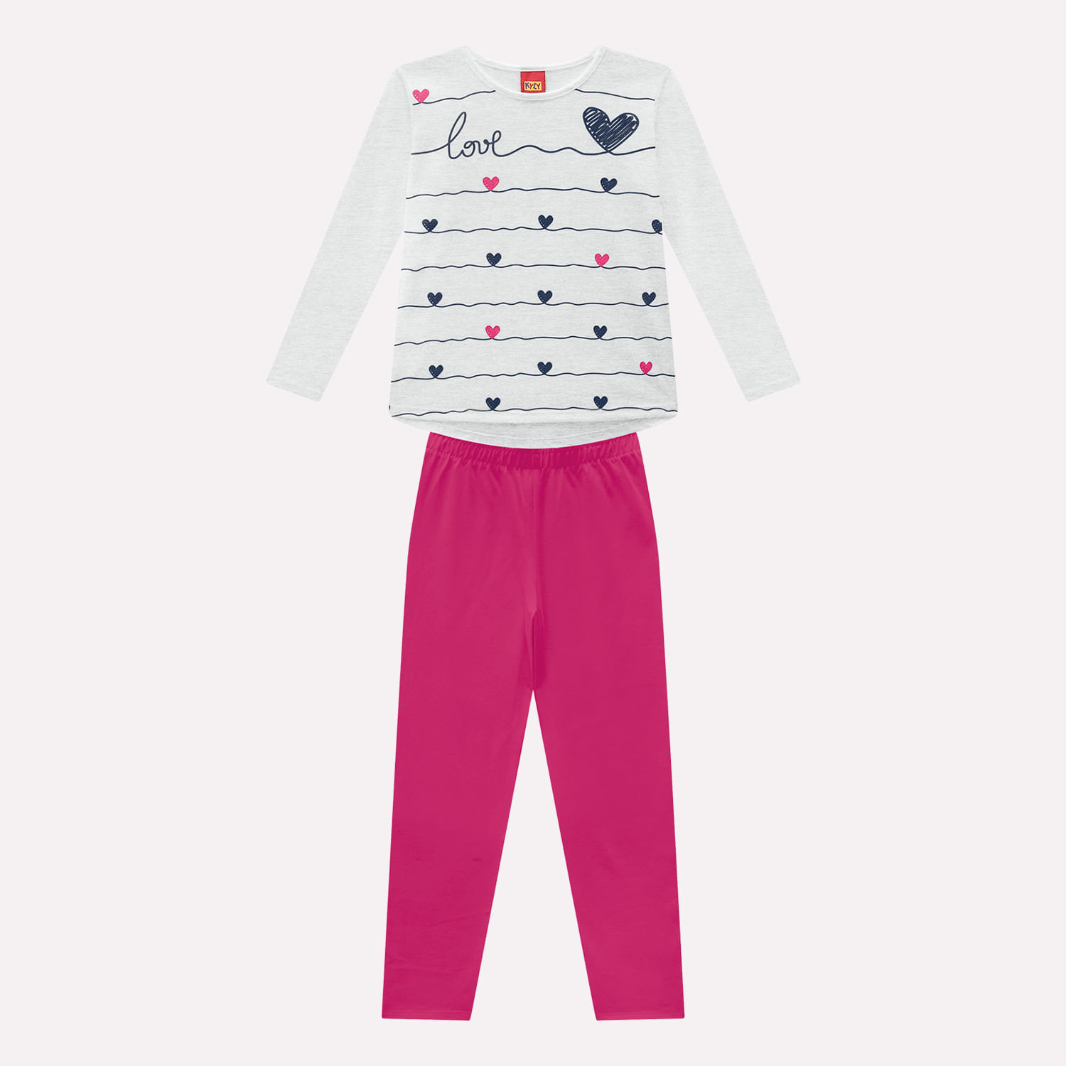 Conjunto Infantil Menina Corações Kyly