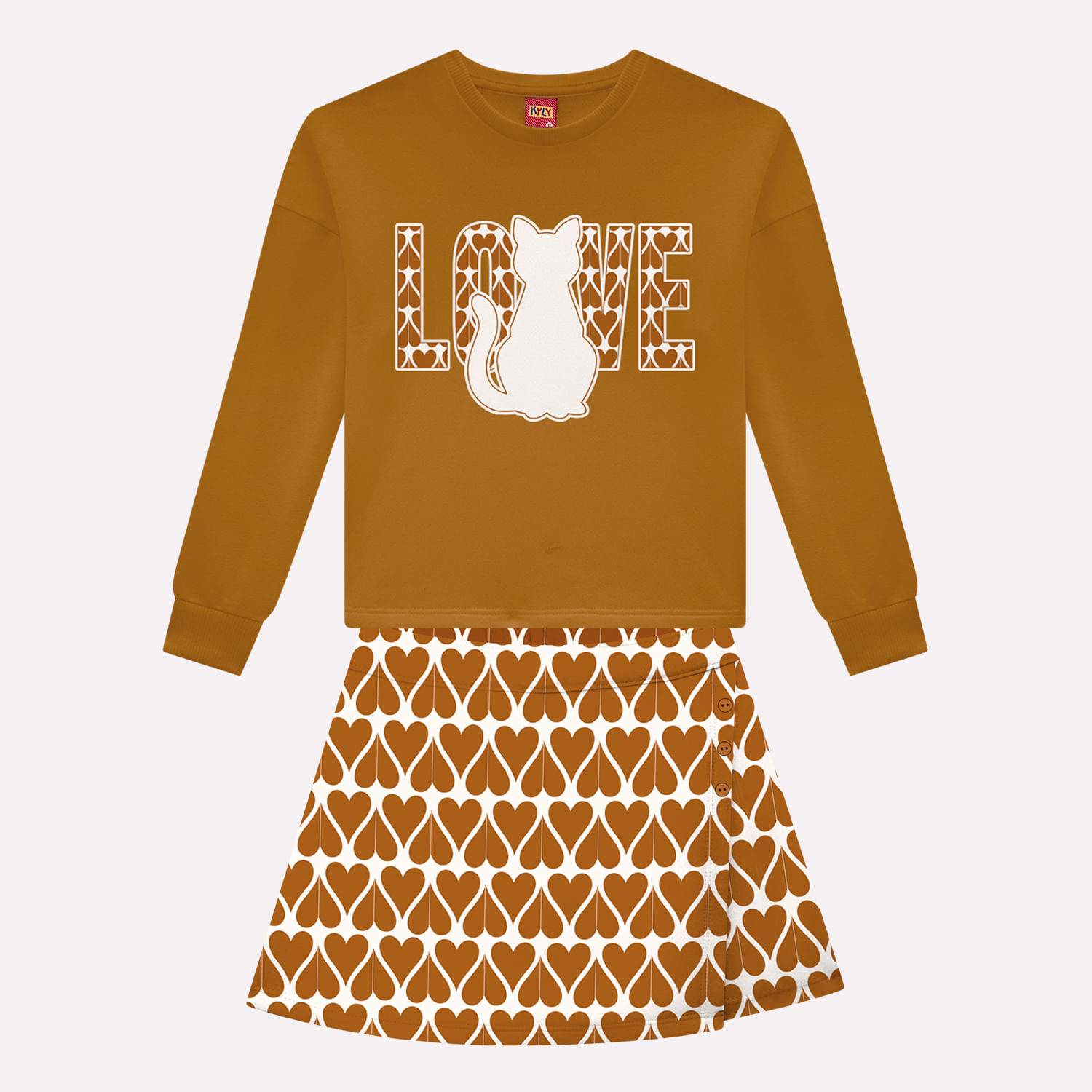 Conjunto Infantil Menina Corações Kyly